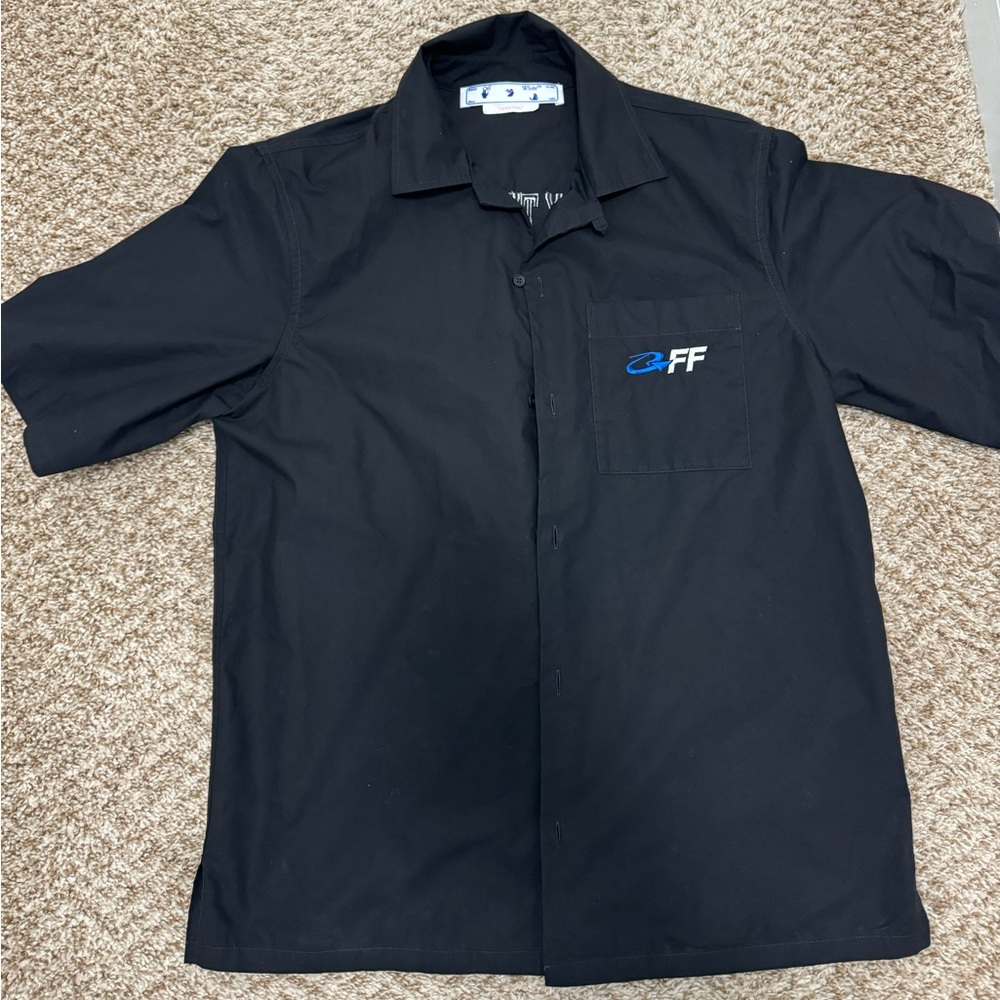 Off-white button down shirt.